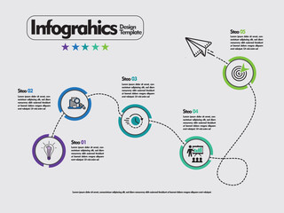 Infographic hand drawn professional steps With fullcolor. Vector Illustrations, EPS10