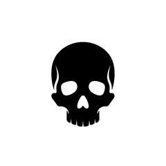 Black skull icon representing Halloween theme