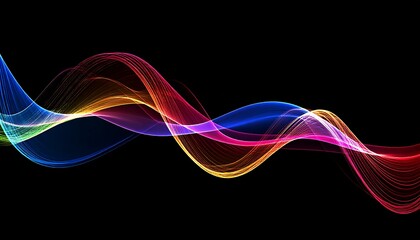 Abstract colorful wave patterns