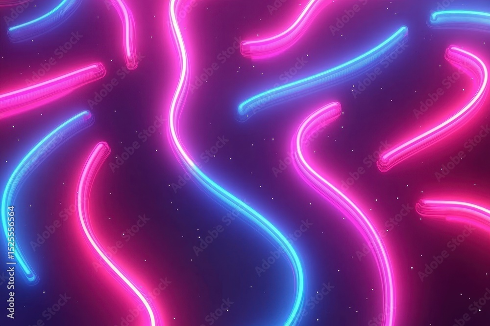 Poster vibrant abstract neon swirls create a seamless background with a blend of pink and blue hues, 4k abs