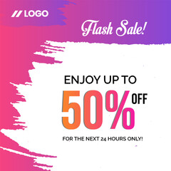 vector illustration of a happy birthday social media post template