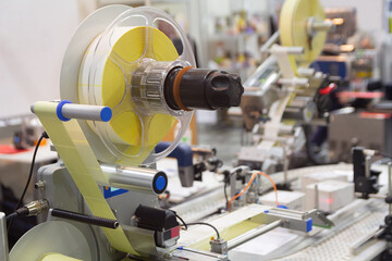 Labeling machine in food production