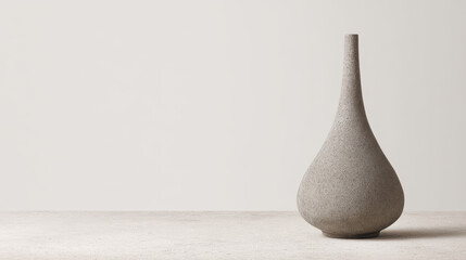 minimalist studio shot of sleek modern vase on clean background