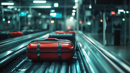 Fototapeta premium interior of the luggage place in Airport