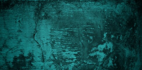 A textured background featuring a deep teal color with a distressed, grunge appearance. The surface shows variations in tone and subtle patterns, creating an abstract and moody aesthetic.