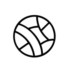  Volleyball Line Art Icon in Minimal Style
