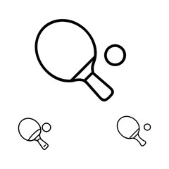 Table Tennis (Ping Pong) Paddles and Ball Icon