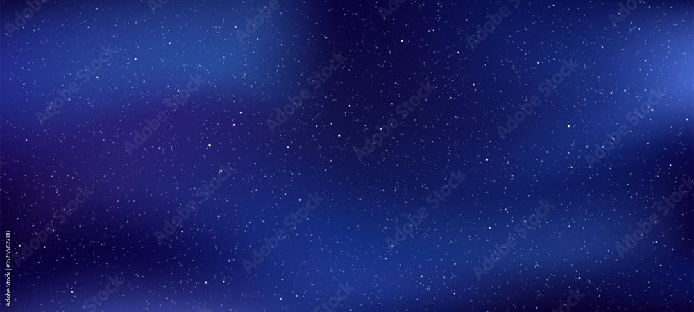 Poster starfield with cosmic blue gradient. night sky and galaxy background. celestial wonder for astronomy