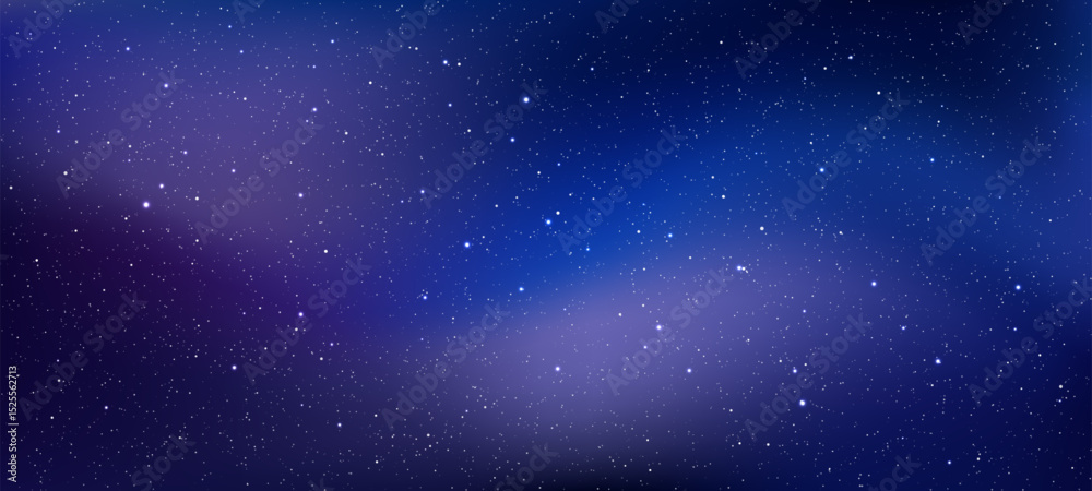 Aufkleber night sky with a myriad of stars and glowing constellations. space vector background. sci-fi wallpap