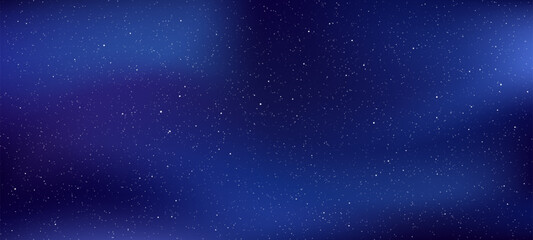 Starfield with cosmic blue gradient. Night sky and galaxy background. Celestial wonder for astronomy and science themes. Vector graphics.