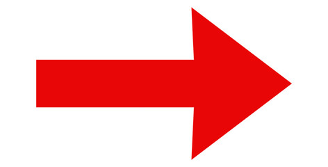 A bright red arrow moves forward on a transparent background