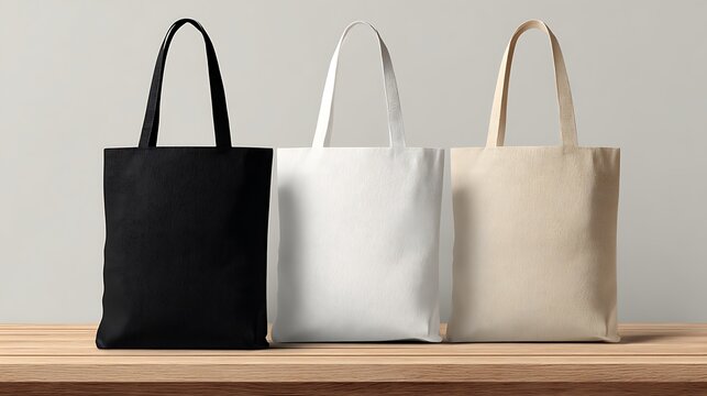 Canvas bag. mockup of fabric tote. Cloth totebag with handle. template of black and white cotton eco bag. Reusable tote for shopping. Blank mock for shopper. Ecobag for grocery. .