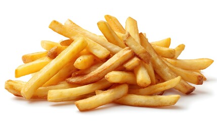 French fries on isolated background .