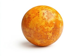 Fototapeta premium Orange textured sphere isolated on white background