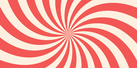 Fototapeta premium Abstract sunburst pattern background. Red and white starburst ray. Graphic resource vector illustration