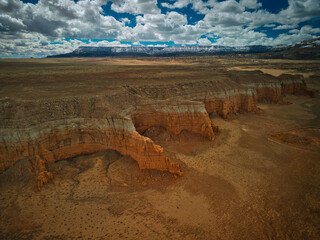Fototapeta premium Aerial photo of Red Rock formation in Utah