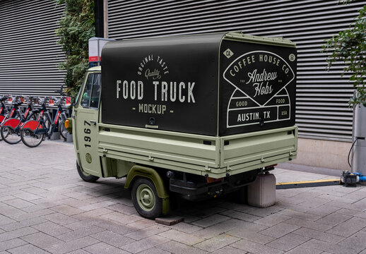Small Food Truck Mockup