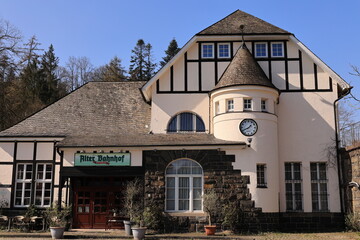 Blick auf den Bahnhof des Velberter Ortsteils Neviges im Ruhrgebiet