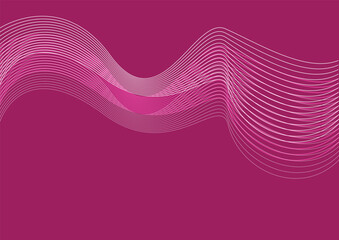 Abstract Pink Wave Lines Background - Modern Dynamic Design