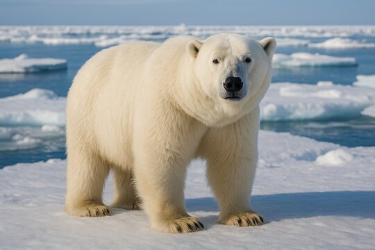 polar bear in the snow - Powered by Adobe