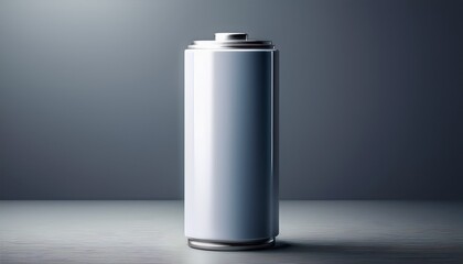 battery mockup isolated on a neutral gray background