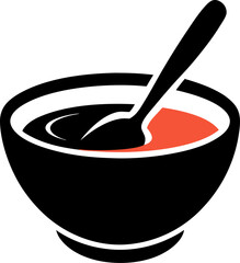 vector illustration of a bowl of soup