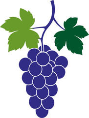 bunch of grapes with leaves