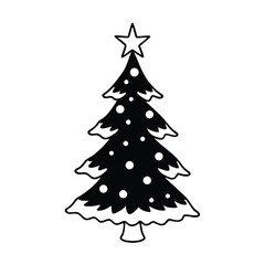 christmas tree vector illustration