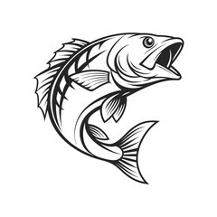Fototapeta premium vector illustration of a fish
