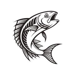 vector illustration of a fish
