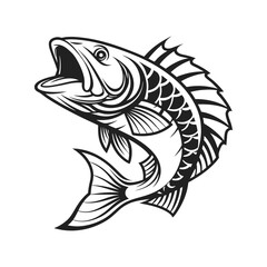 vector illustration of a fish