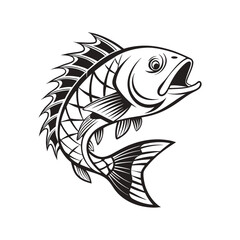 vector illustration of a fish