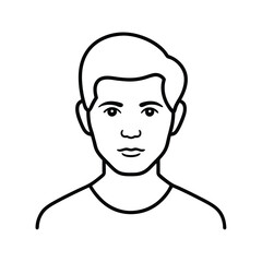 headshot outline profile simple vector