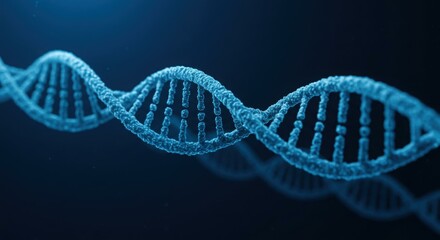 DNA Helix:  Detailed 3D Render of Genetic Code Structure for Science & Medicine