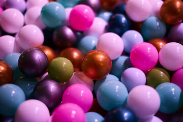 Colorful Plastic Balls in Ball Pit