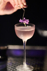 Bartender Serving Cocktail in Elegant Atmosphere