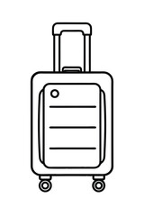 rolling suitcase travel luggage baggage icon