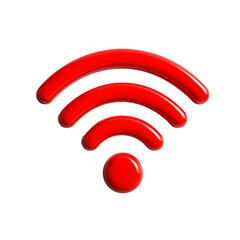 Red Wi-Fi symbol represents wireless connectivity. This graphic represents the modern digital age, allowing seamless online experiences. The image evokes a sense of connection, convenience.