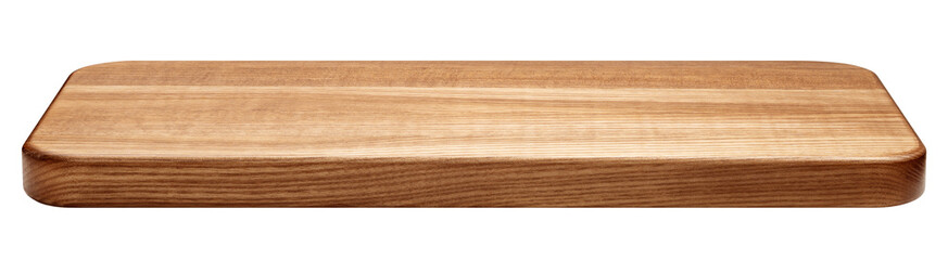 wooden Cutting Board, isolated on white background, full depth of field