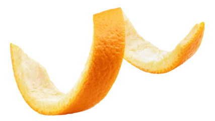 Orange Peel isolated on white background, full depth of field
