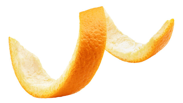 Orange Peel isolated on white background, full depth of field