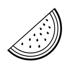 watermelon slice summer fruit fresh vector