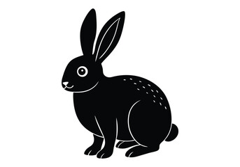 Obraz premium rabbit silhouette vector