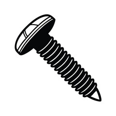 black screw vector illustration hardware fastener