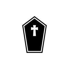 Obraz premium Coffin Icon A Simple, Elegant Vector Graphic for Death and Remembrance