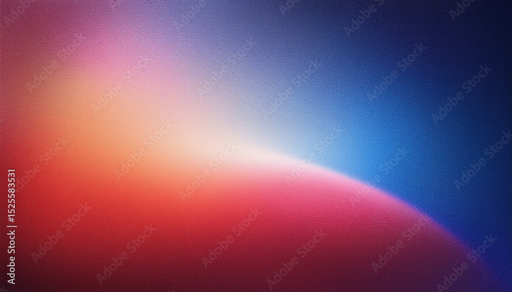 Poster vivid abstract gradient wave with smooth blue, red, and violet light transitions on textured fabric 