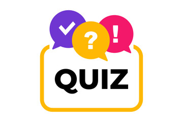 Colorful Quiz Icon with Speech Bubbles – Question and Answer Concept Design