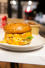 Korean deep dried chicken with sweet buns and spicy sauce.