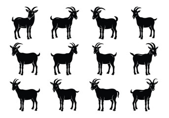 Fototapeta premium goat silhouettes