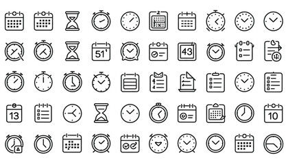 A collection of vector web icons for business and mobile interface design